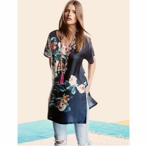 Johnny Was Navy Floral Tunic